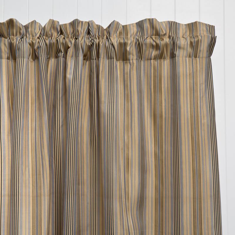 Luxurious Silk Stripe 5-piece Window Ensemble
