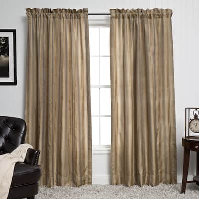 Luxurious Silk Stripe 5-piece Window Ensemble