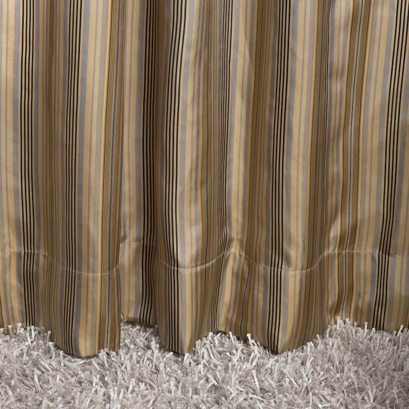 Luxurious Silk Stripe 5-piece Window Ensemble