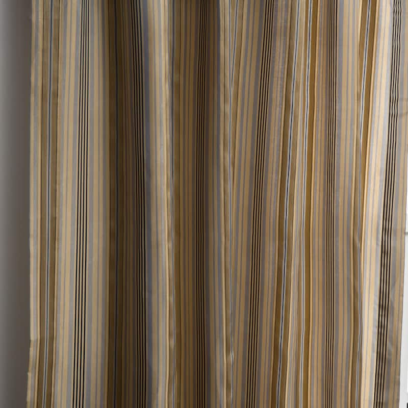 Luxurious Silk Stripe 5-piece Window Ensemble