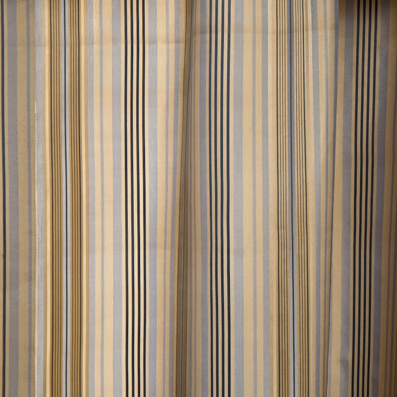 Luxurious Silk Stripe 5-piece Window Ensemble