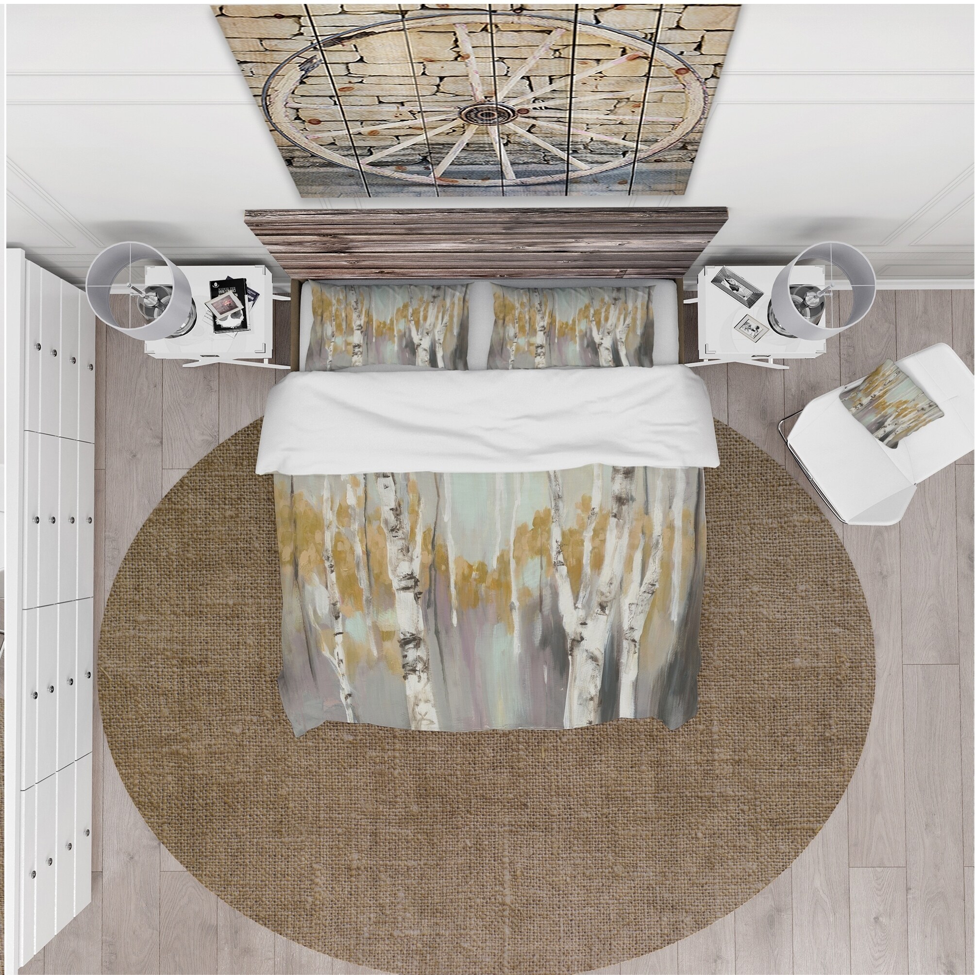 Carbon Loft Gigliotti Yellow Forest Print Bedding Set-image