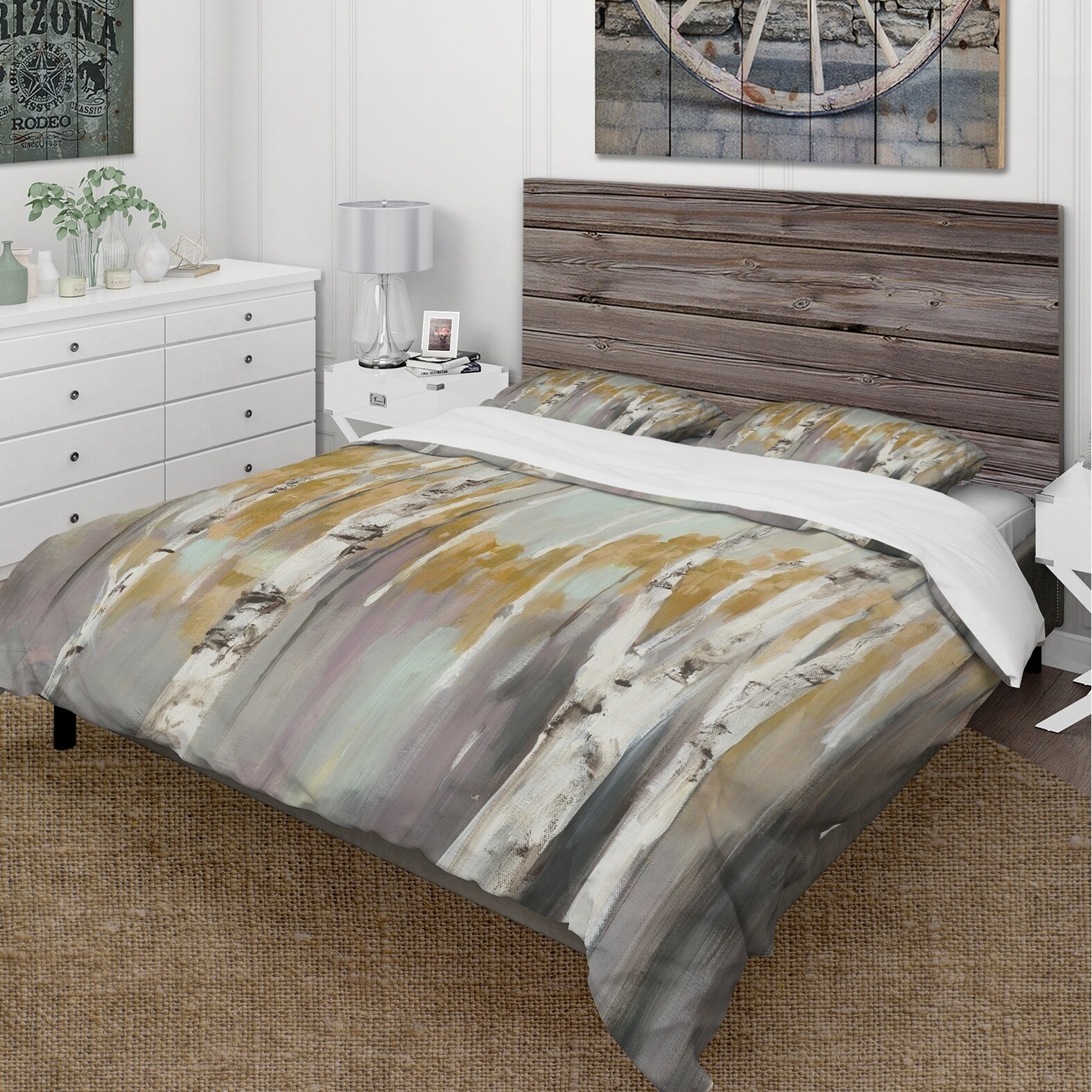 Carbon Loft Gigliotti Yellow Forest Print Bedding Set-image