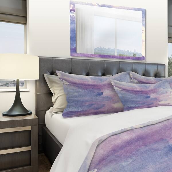 Designart Watercolor Purple Haze Ii Geometric Bedding Set Duvet Cover Shams On Sale Overstock 25971315