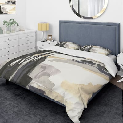 Designart 'Glam Dancing shape II' Glam Bedding Set - Duvet Cover & Shams