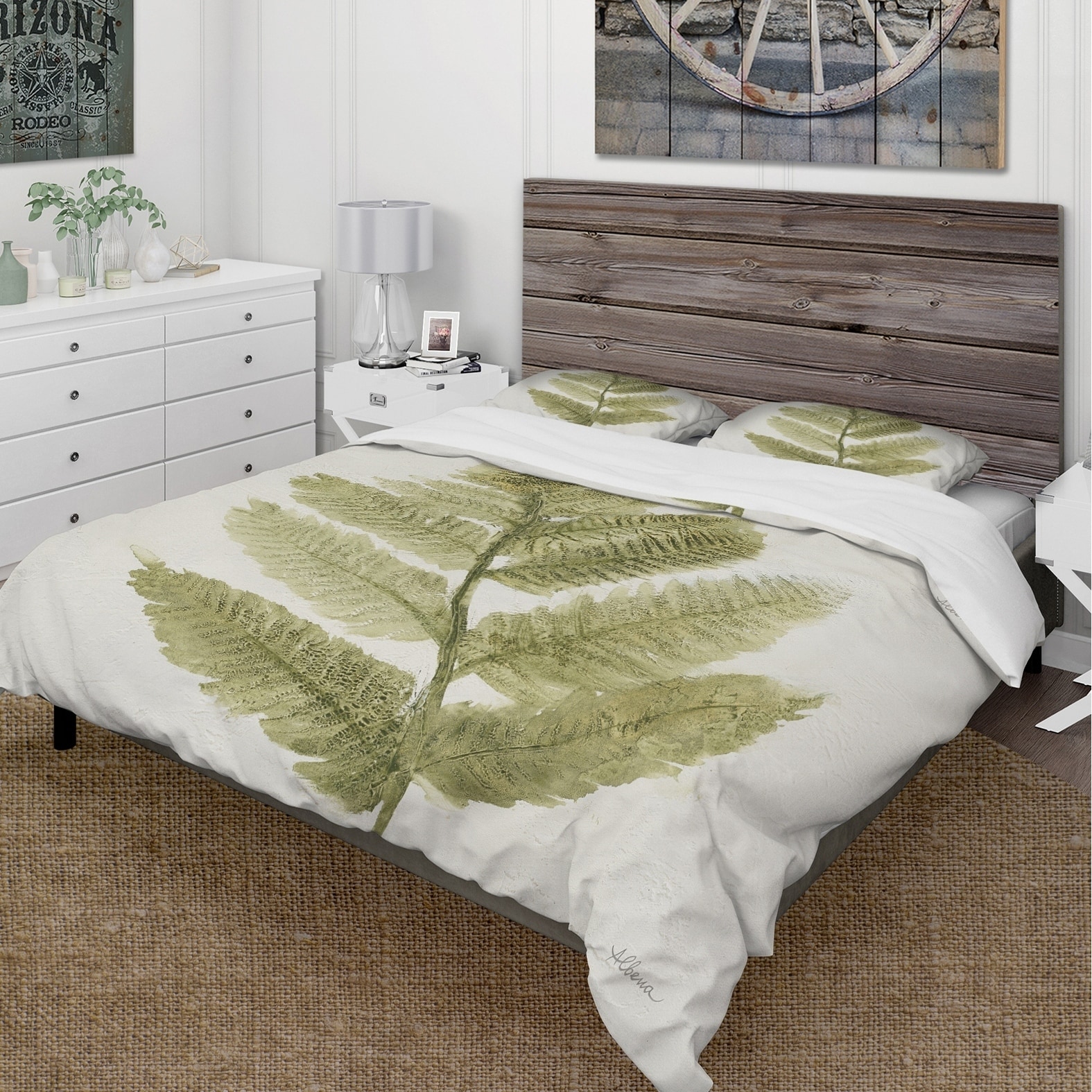 Shop Designart Simple Forest Iv Cottage Bedding Set Duvet