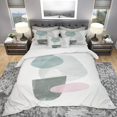 Designart 'Distressed Dream IV' Geometric Bedding Set - Duvet Cover & Shams