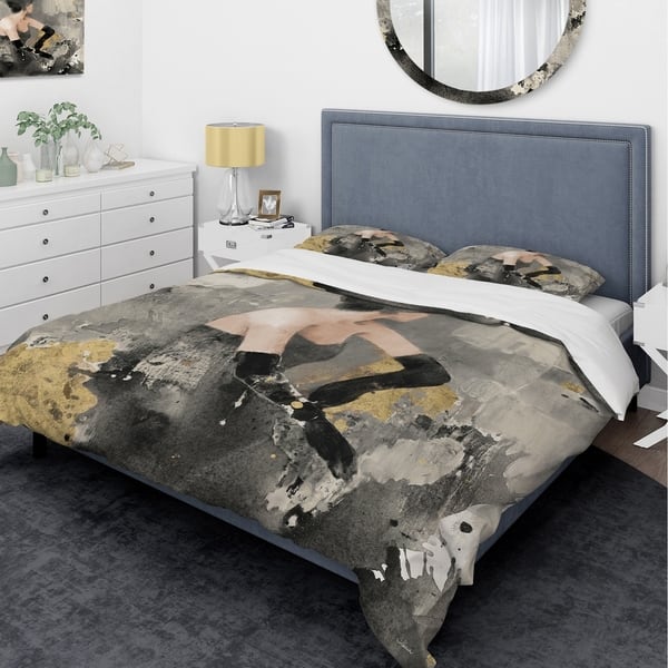 Shop Designart Gold Fashion Dance Glam Bedding Set Duvet Cover