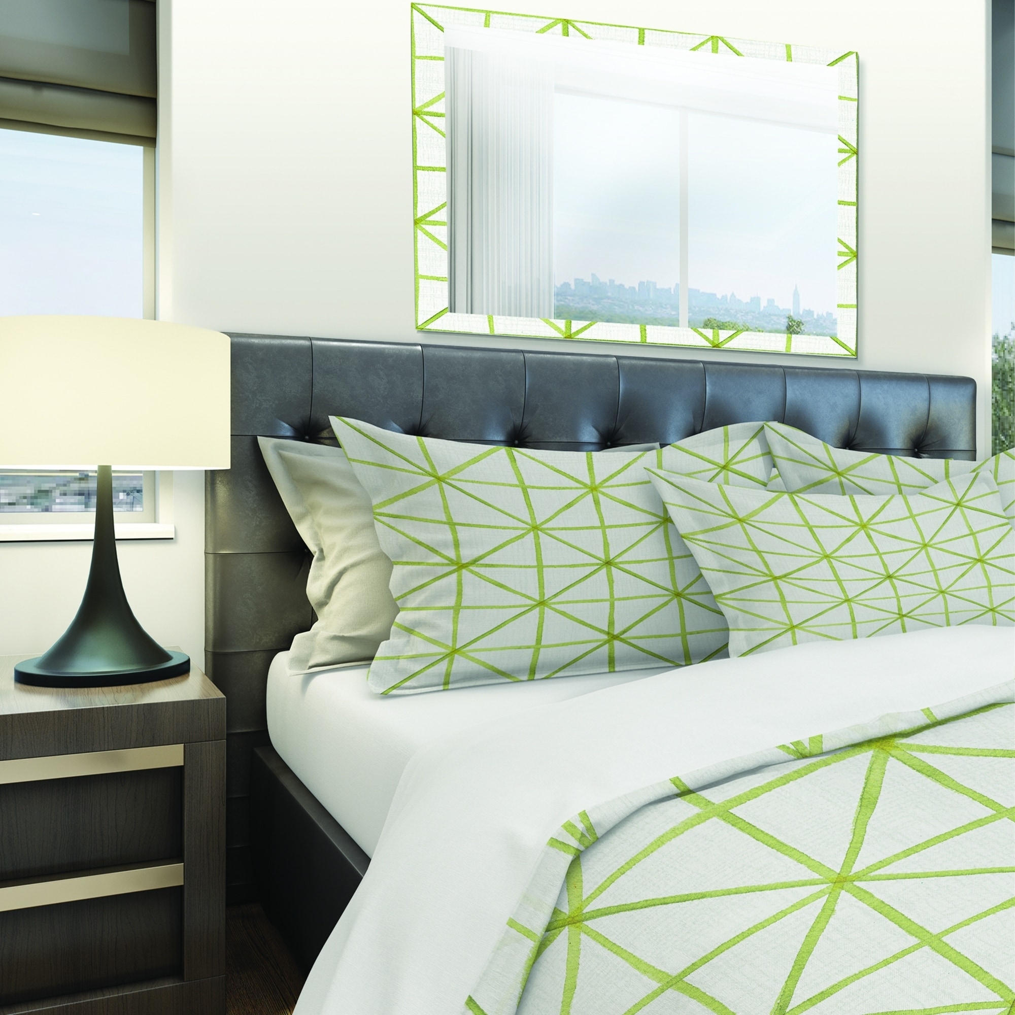 Designart 'geometric Green Triangle II' Geometric Bedding - Picture 10 of 20