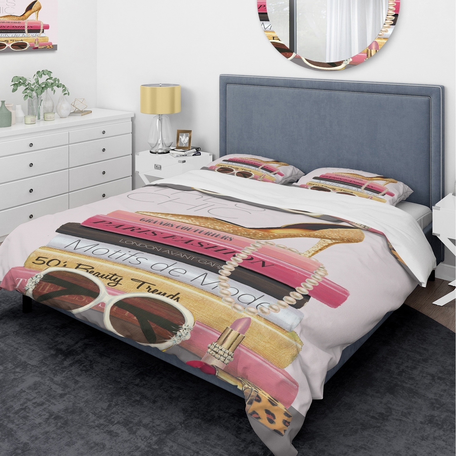 Details About Designart Paris Style Ii Gold And Black Tres Chic Glam Bedding Set Duvet