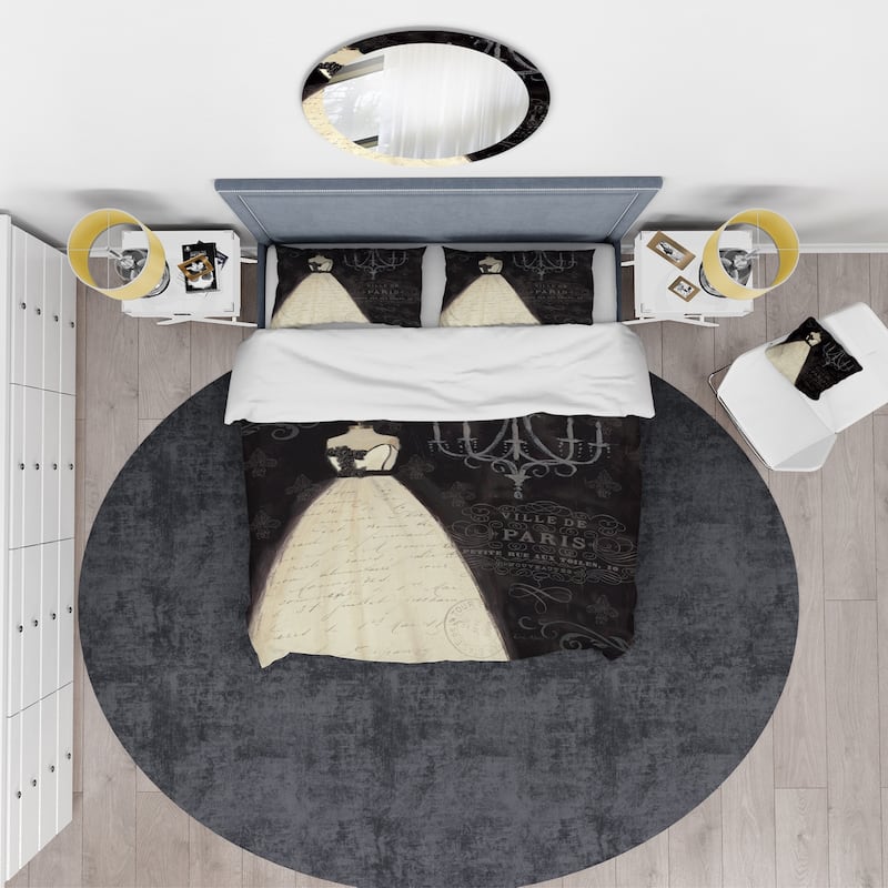 Designart 'French Couture I' Glam Bedding Set - Duvet Cover & Shams