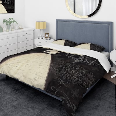 Designart 'French Couture I' Glam Bedding Set - Duvet Cover & Shams