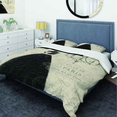 Designart 'French chandeliers Couture IV' Glam Bedding Set - Duvet Cover & Shams