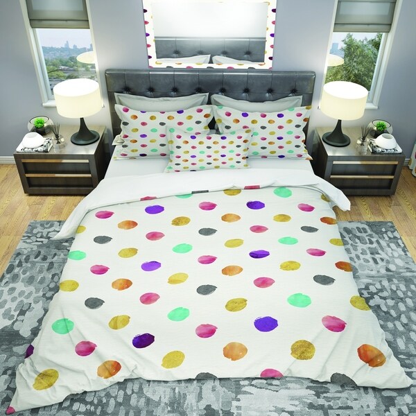 orange polka dot duvet cover