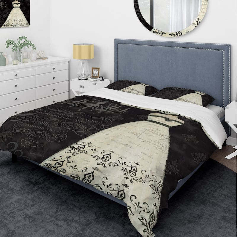 Designart 'French Couture II' Glam Bedding Set - Duvet Cover & Shams - Twin Cover + 1 sham (comforter not included)