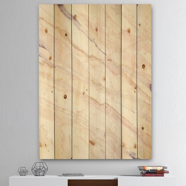 Designart 'Copper Dreams Geometric' Modern Farmhouse Print on Natural Pine Wood - Multi-color