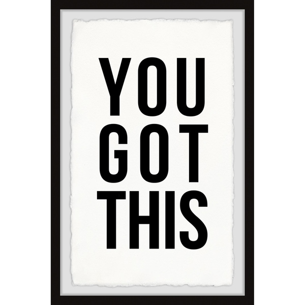 Marmont Hill - Handmade You Got This V Framed Print - Overstock - 25978866