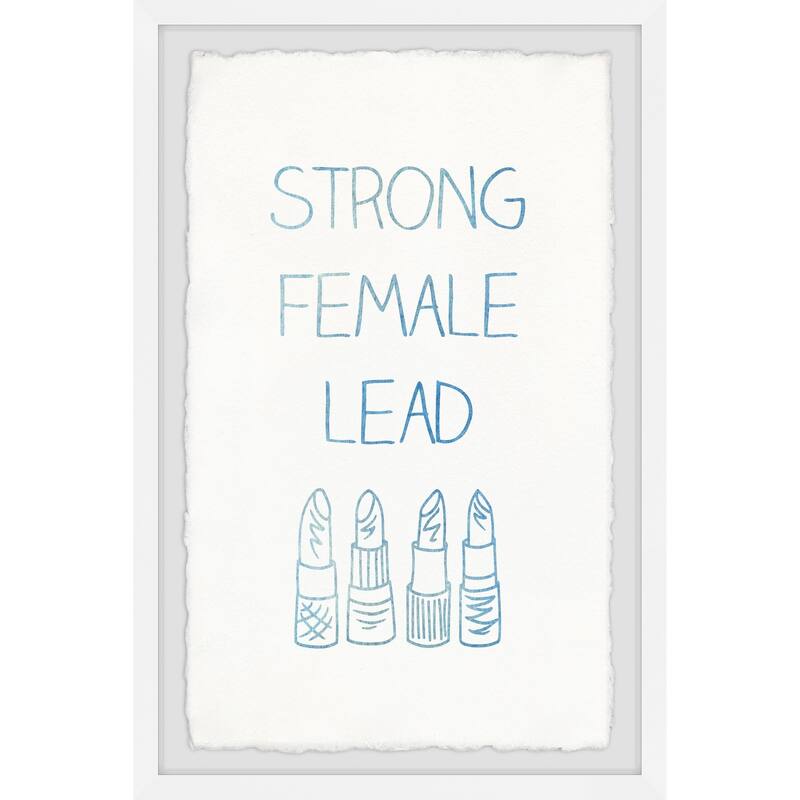 'Strong Female Lead' Framed Painting Print - Multi-Color