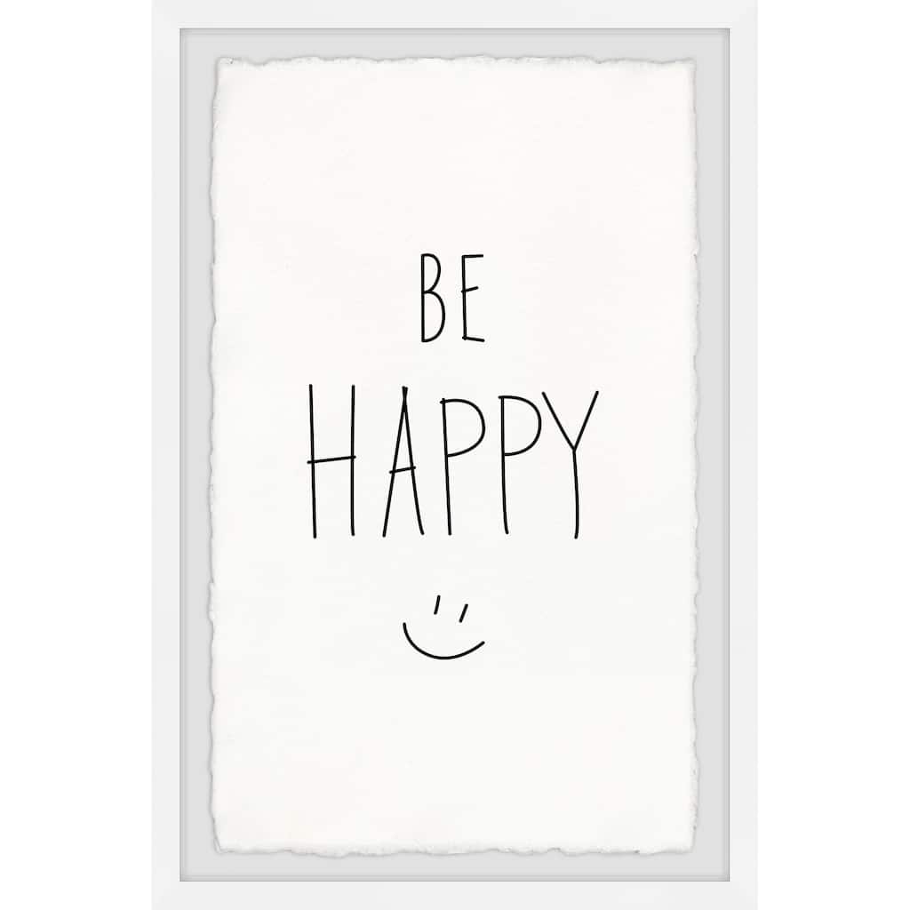 'Being Happy' Framed Painting Print - Multi-Color