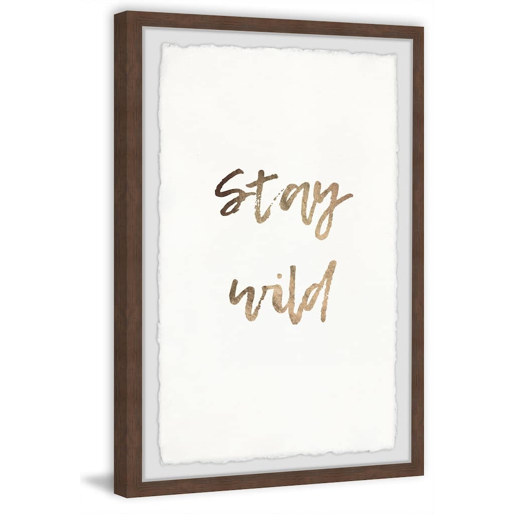 'Stay Wild' Framed Painting Print - Multi-Color