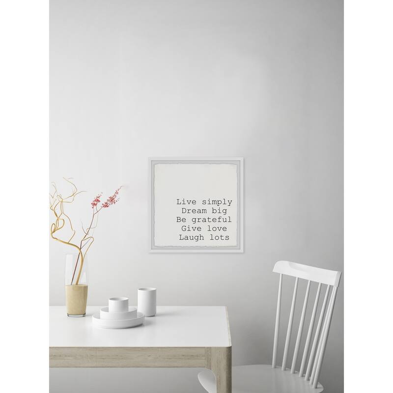'Live Simply Dream Big III' Framed Painting Print - Multi-Color