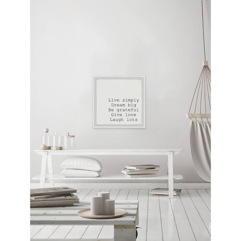 'Live Simply Dream Big III' Framed Painting Print - Multi-Color