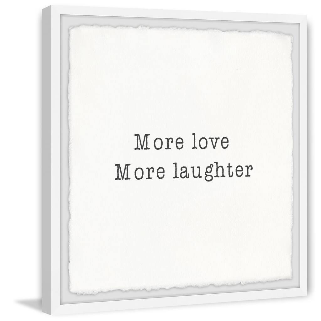 More Love More Laughter' Framed Painting Print - Multi-Color