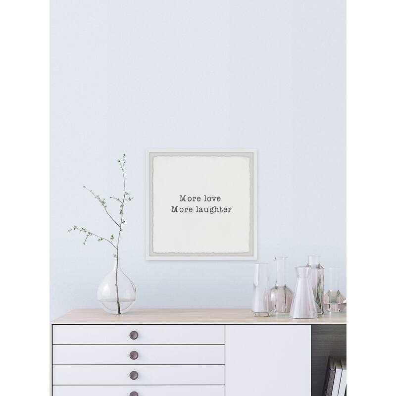 More Love More Laughter' Framed Painting Print - Multi-Color