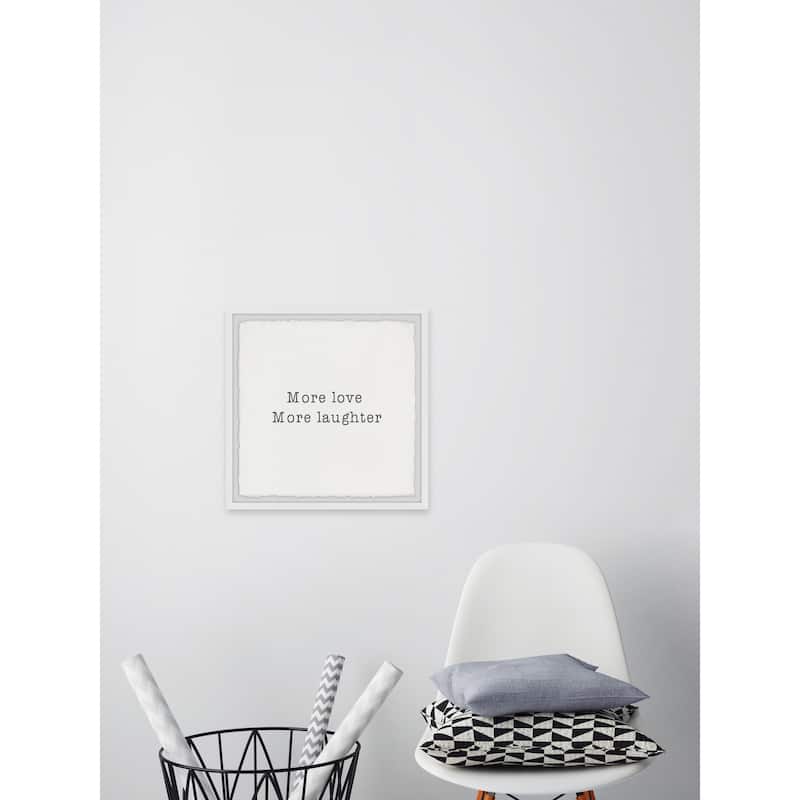 More Love More Laughter' Framed Painting Print - Multi-Color