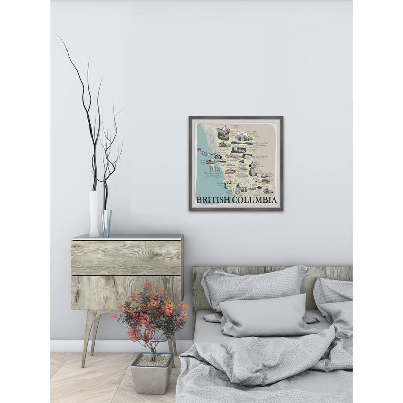 'British Columbia Adventures II' Framed Painting Print - Multi-Color