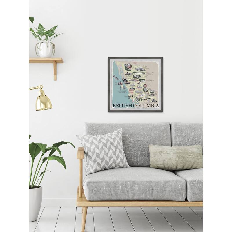 'British Columbia Adventures II' Framed Painting Print - Multi-Color