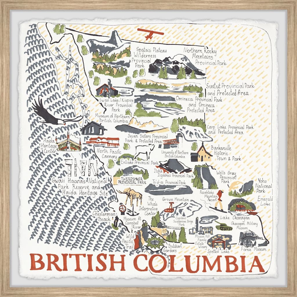 'Outdoor Adventures II' Framed Painting Print - Multi-Color