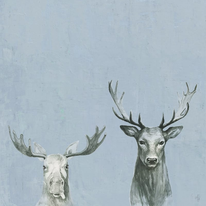 Antler Rules' Painting Print on Wrapped Canvas - Multi-Color