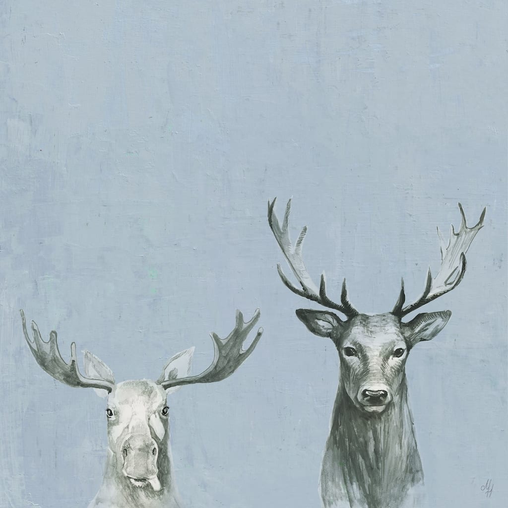 Antler Rules' Painting Print on Wrapped Canvas - Multi-Color