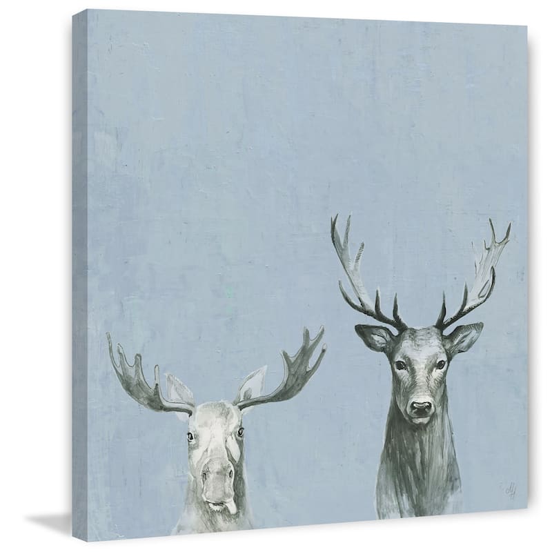 Antler Rules' Painting Print on Wrapped Canvas - Multi-Color