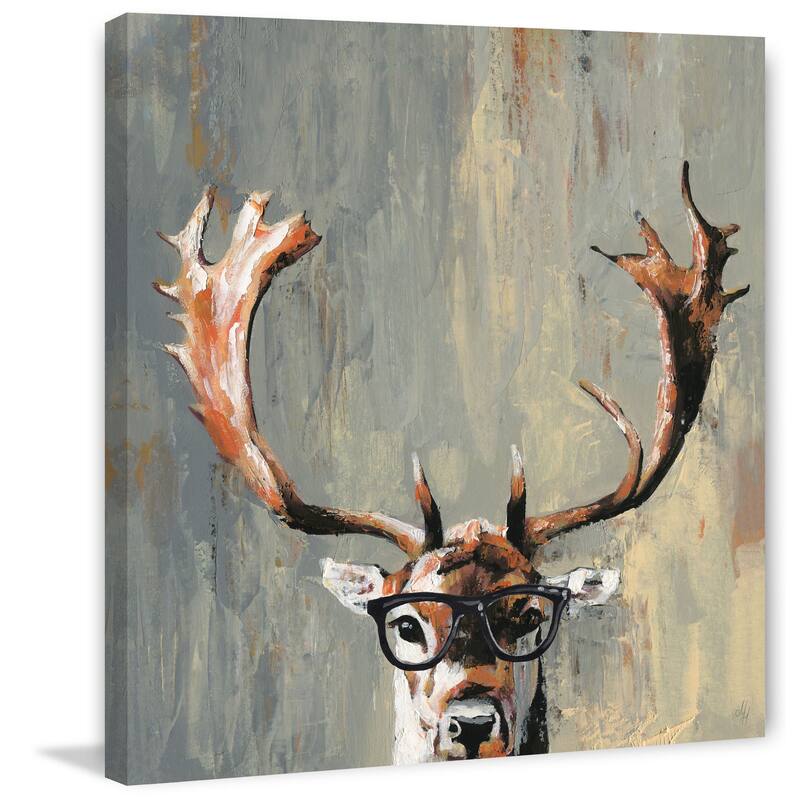 'Wayfarers and Antlers' Painting Print on Wrapped Canvas - Multi-Color