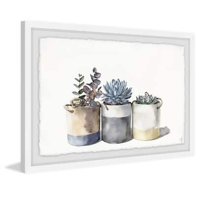 'Granny's Cacti' Framed Painting Print - Multi-Color