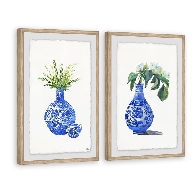 Marmont Hill - Handmade Chinese Vases II Diptych - Multi-Color