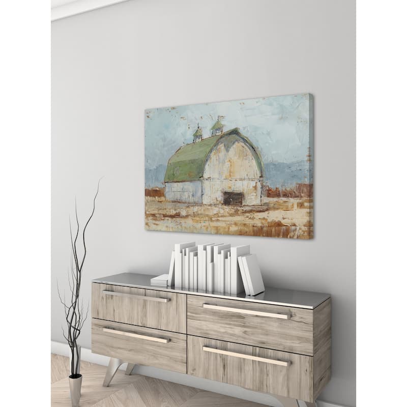 'Whitewashed Barn III' Painting Print on Wrapped Canvas - Multi-Color