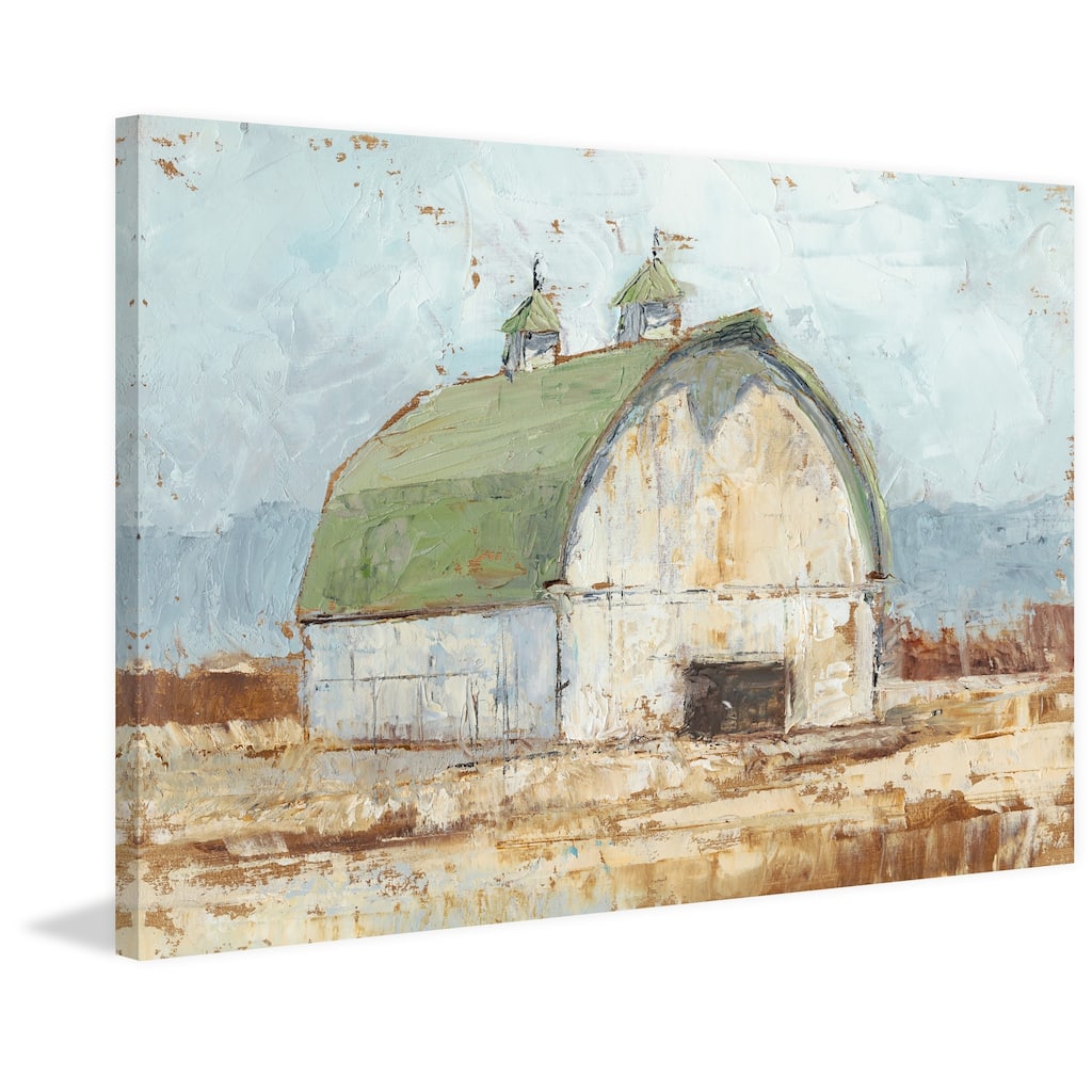 'Whitewashed Barn III' Painting Print on Wrapped Canvas - Multi-Color