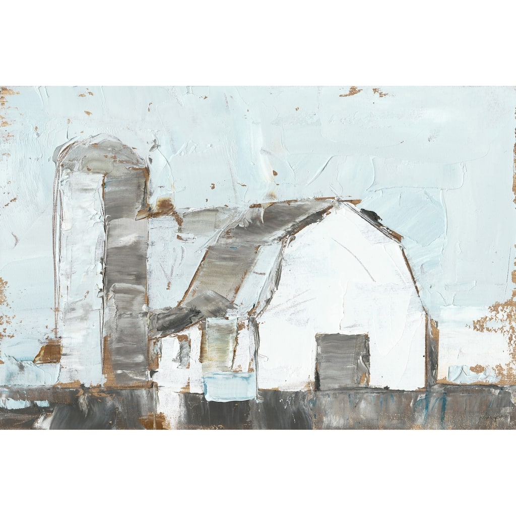 The Gray Barn 'Barn and Silo II' Painting Print on Wrapped Canvas - Multi-Color