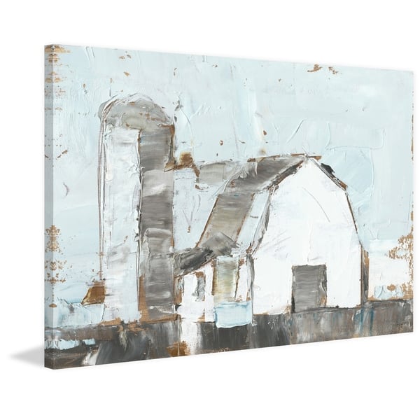 The Gray Barn 'barn And Silo Ii' Painting Print On Wrapped Canvas 