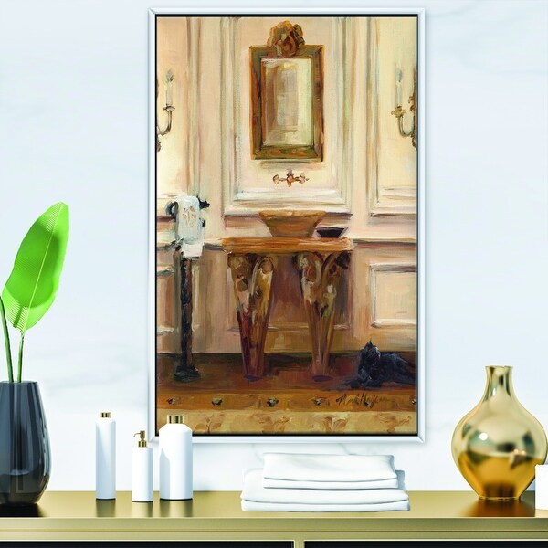 Shop Designart 'Vintage Paris Bathroom Painting
