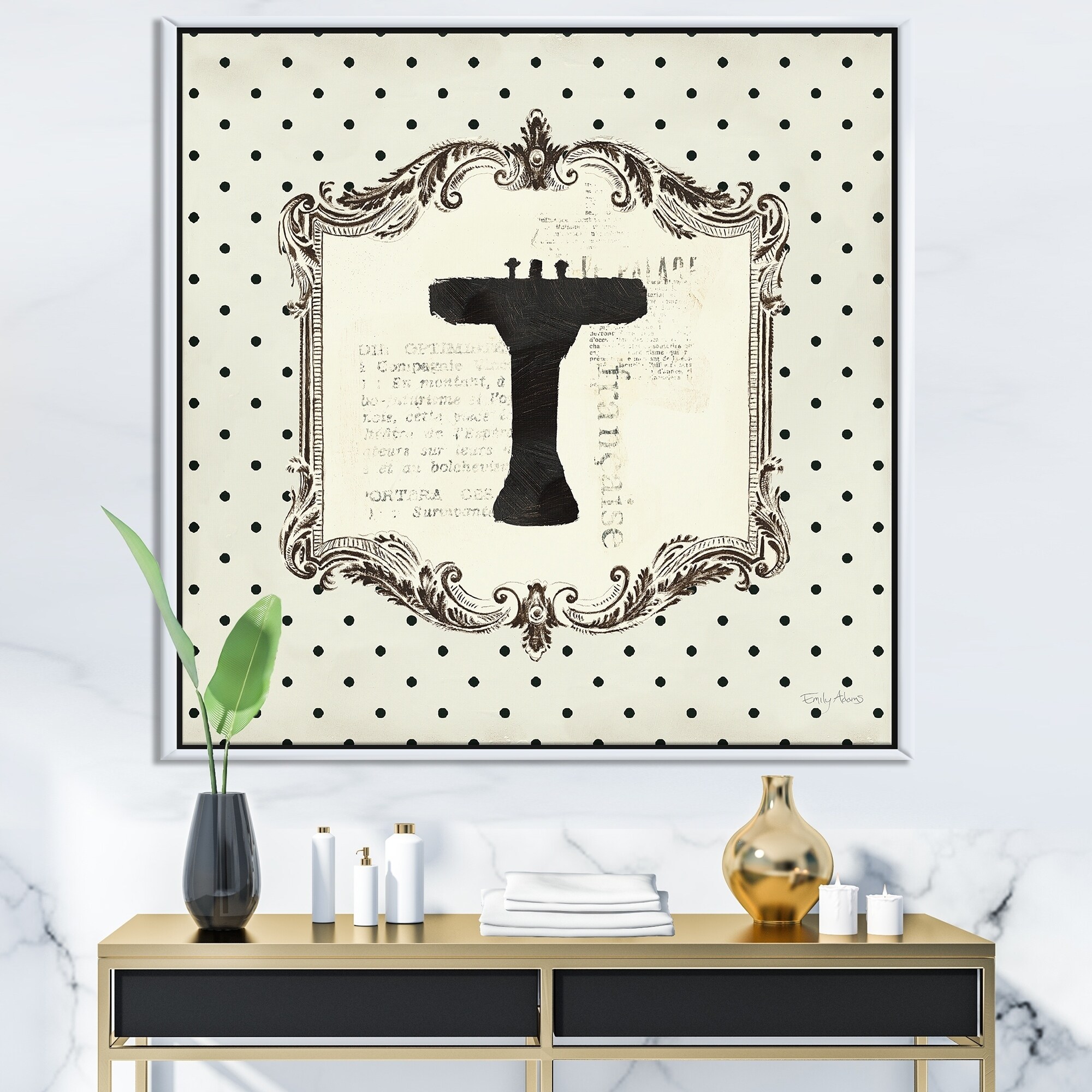 Shop Designart Vintage French Bathroom I Traditional Bathroom