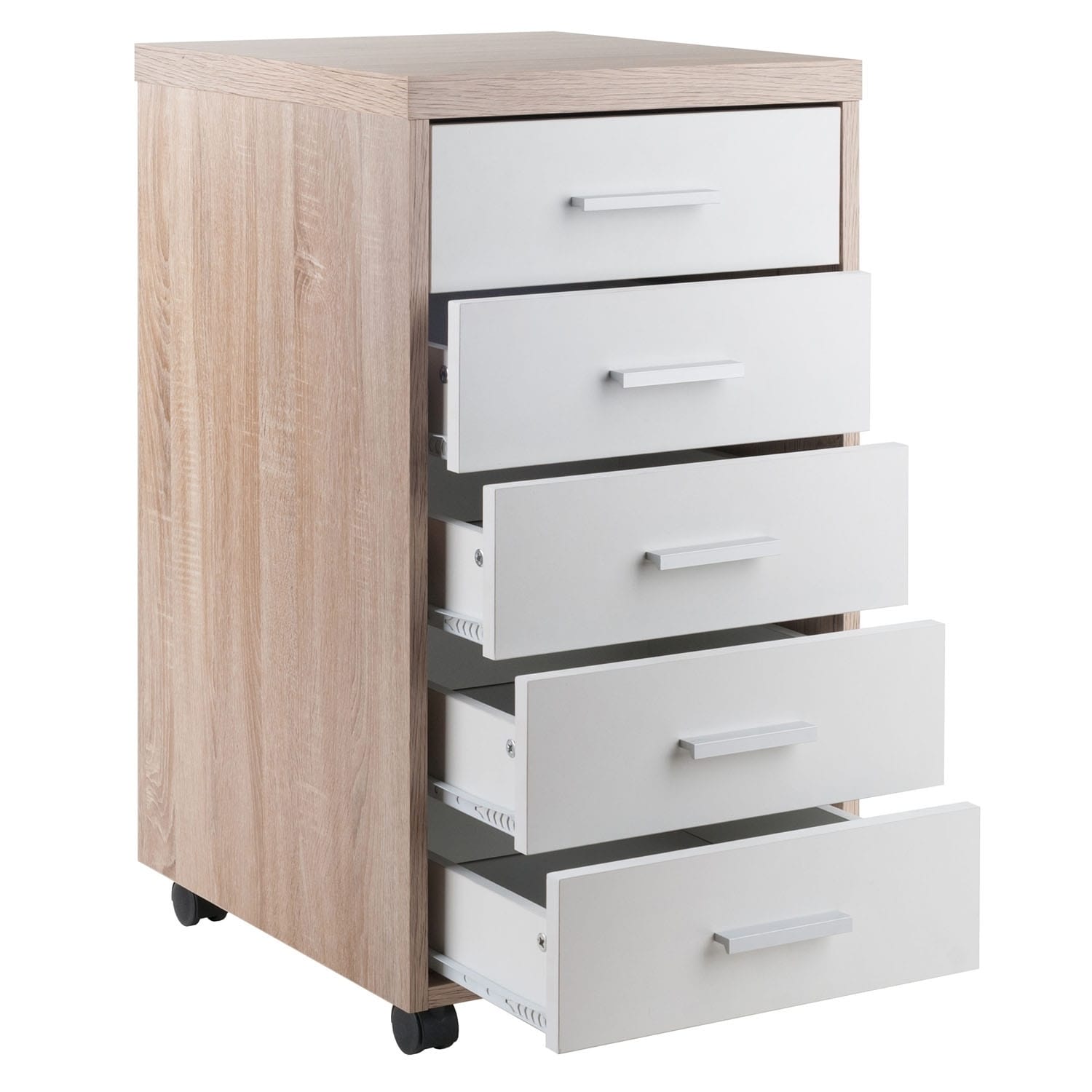 Winsome Kenner Mobile Storage Cabinet With 5 Drawers Reclaimed Wood White 2271dd23 Dd05 495d 86dd 05f6a13e8c4e 