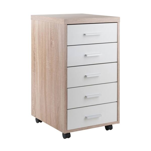 Winsome Halifax 5-Drawer Composite Wood Cabinet, White