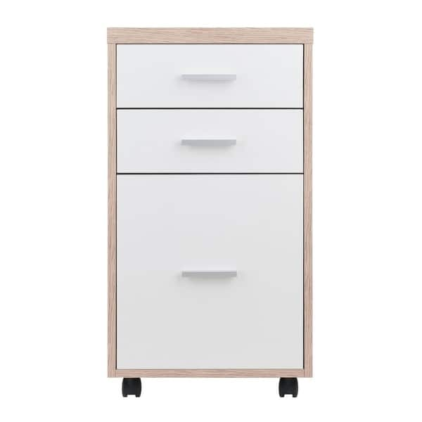 Shop Winsome Kenner Mobile File Cabinet With 3 Drawers Reclaimed Wood White Overstock 25982256