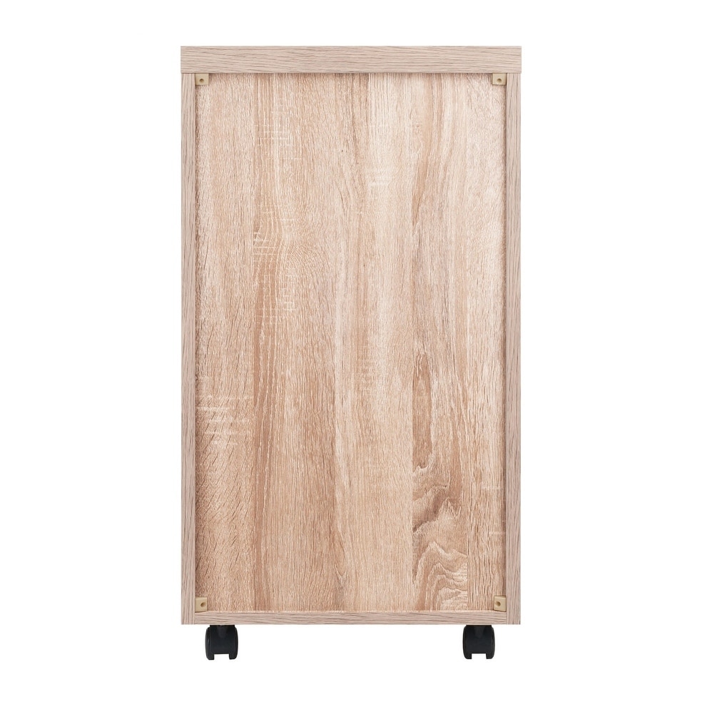 Winsome Halifax 5 Drawer Wood Mobile Filing Cabinet in White