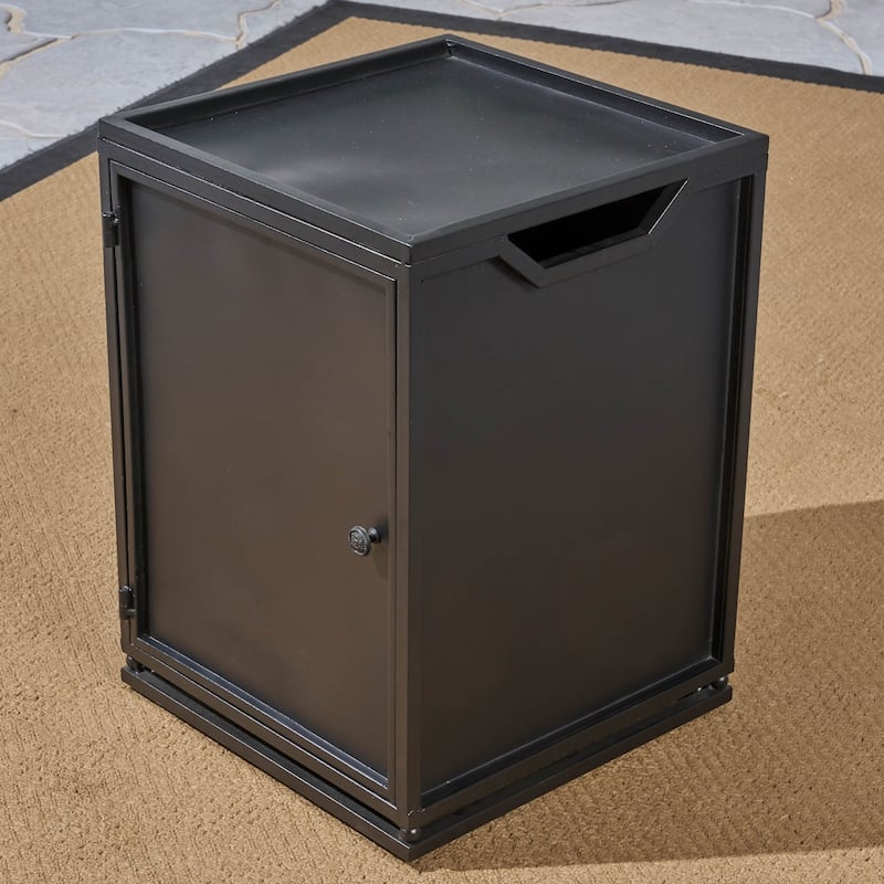 Delany Outdoor 56" 50,000 BTU Rectangular Light Weight Concrete Fire Pit by Christopher Knight Home