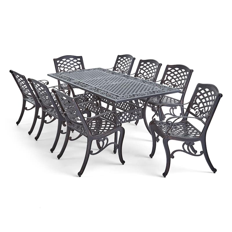 Phoenix Outdoor 8-seat Aluminum Dining Set by Christopher Knight Home